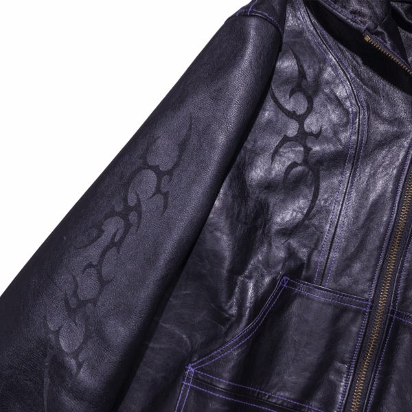 HAND TATTOOED LEATHER JACKET (SOLD) – Bild 6